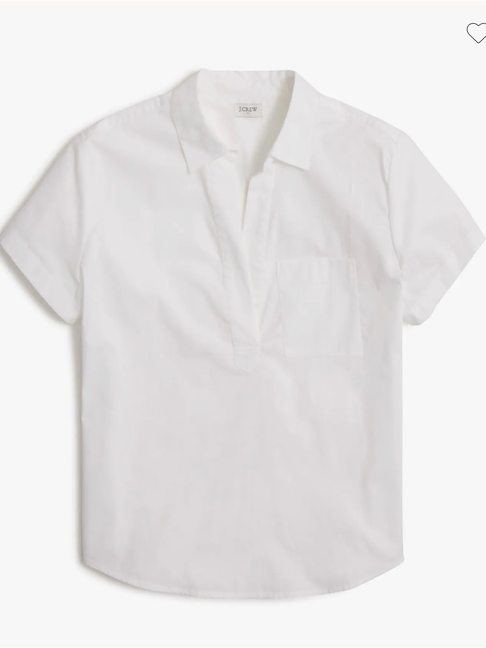 J. Crew Short-sleeve poplin popover top • size small • NWT • CI319